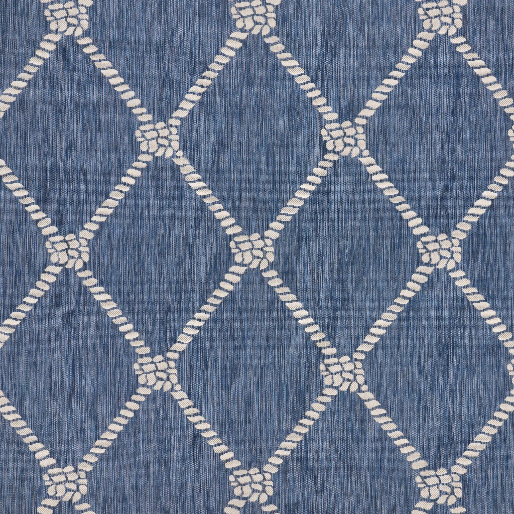 3' X 5' Blue And Gray Indoor Outdoor Area Rug-1