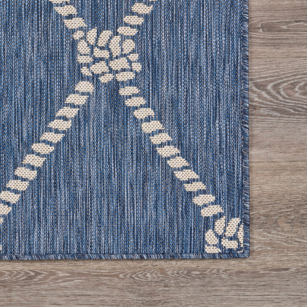 3' X 5' Blue And Gray Indoor Outdoor Area Rug-5