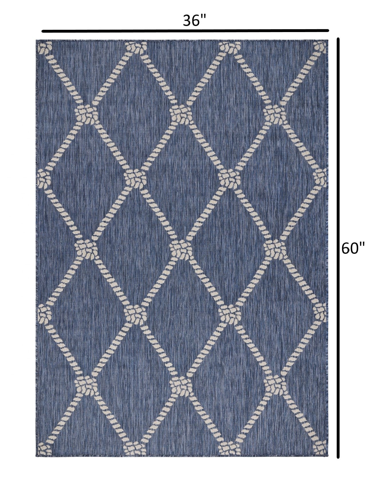 3' X 5' Blue And Gray Indoor Outdoor Area Rug-8