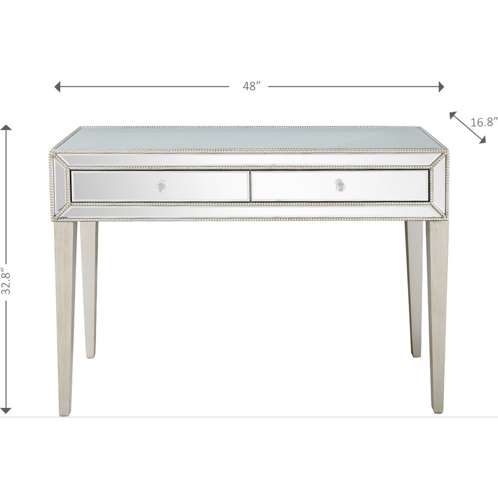 Silver Beaded Console Table-8