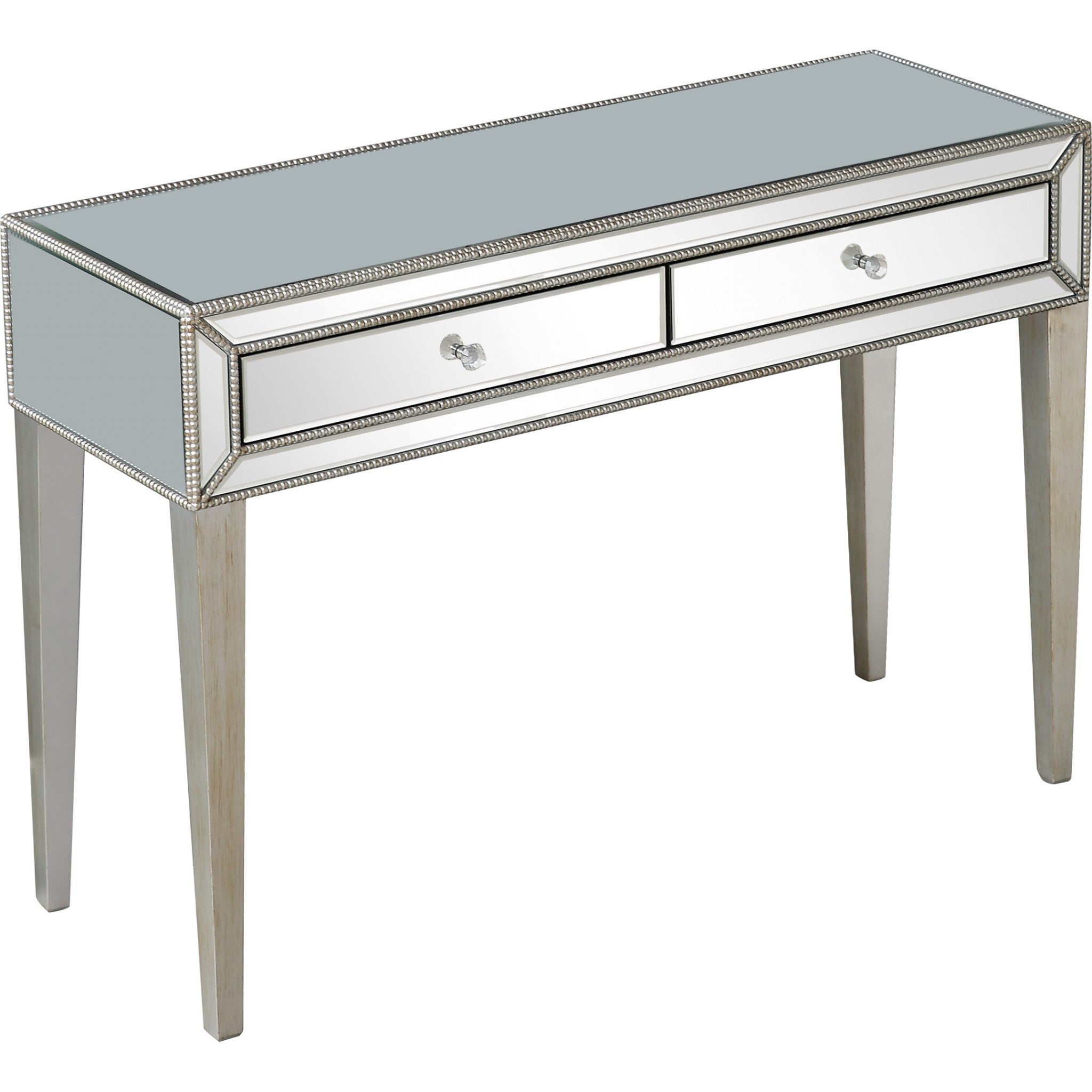 Silver Beaded Console Table-0