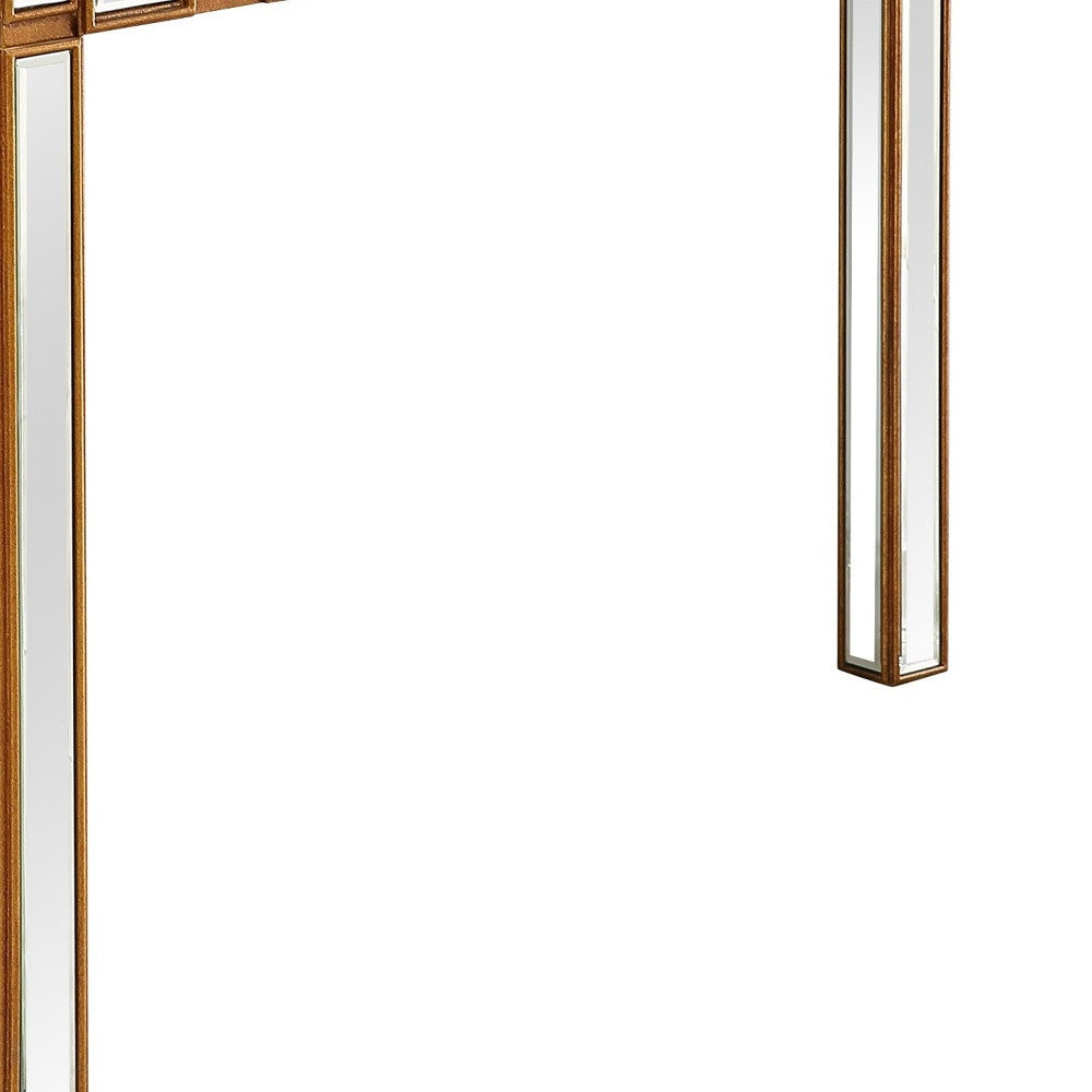 Square Reflective Mirror Console Table-1