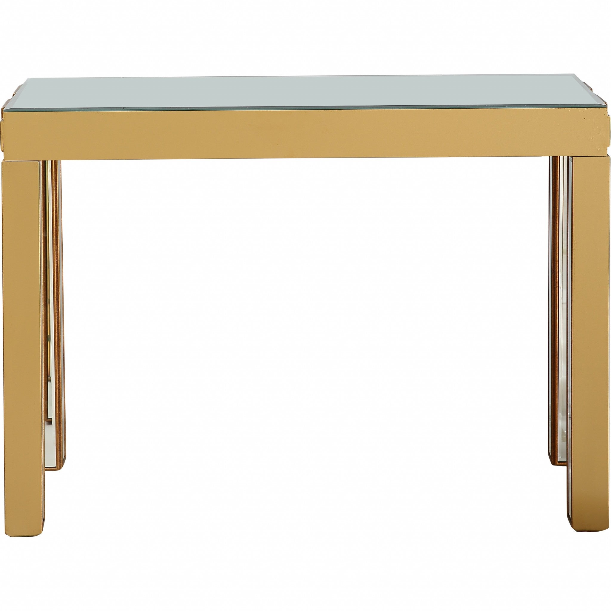 Square Reflective Mirror Console Table-4