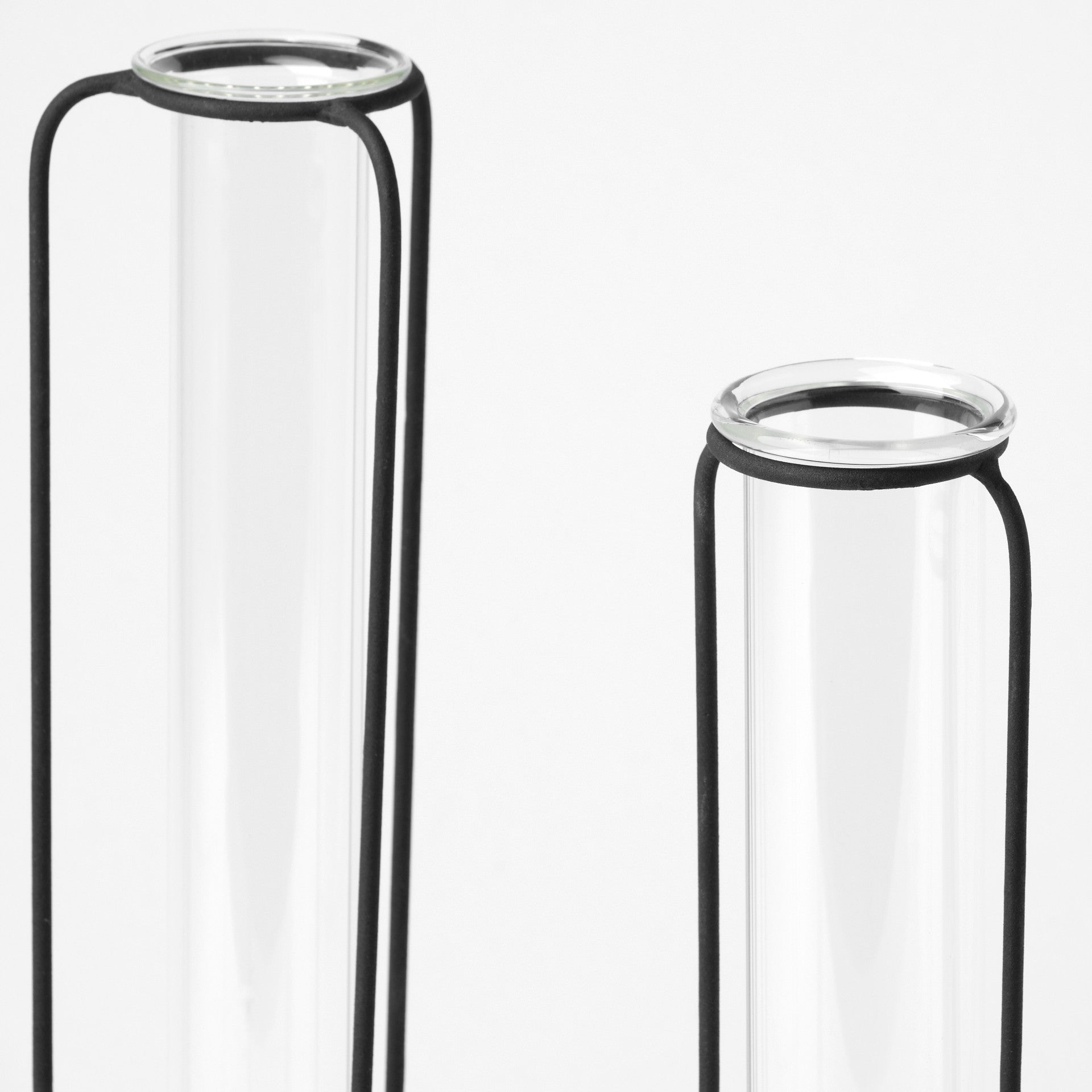 Set of Three Test Tube Stand Vases-2