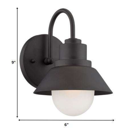 Matte Black Lamp Shade Wall Light-4