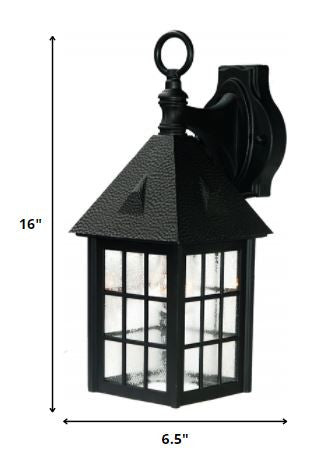 Matte Black House Shaped Wall Light-5