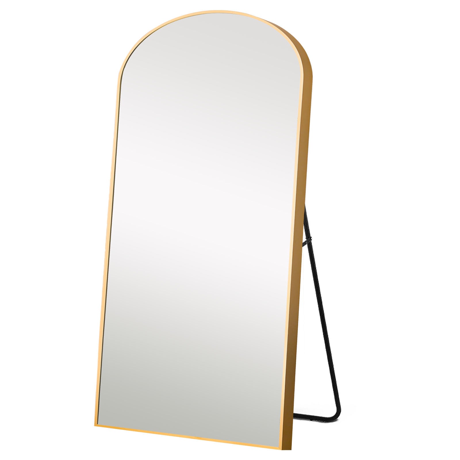 Gold Arched Full-length Standing Mirror-0