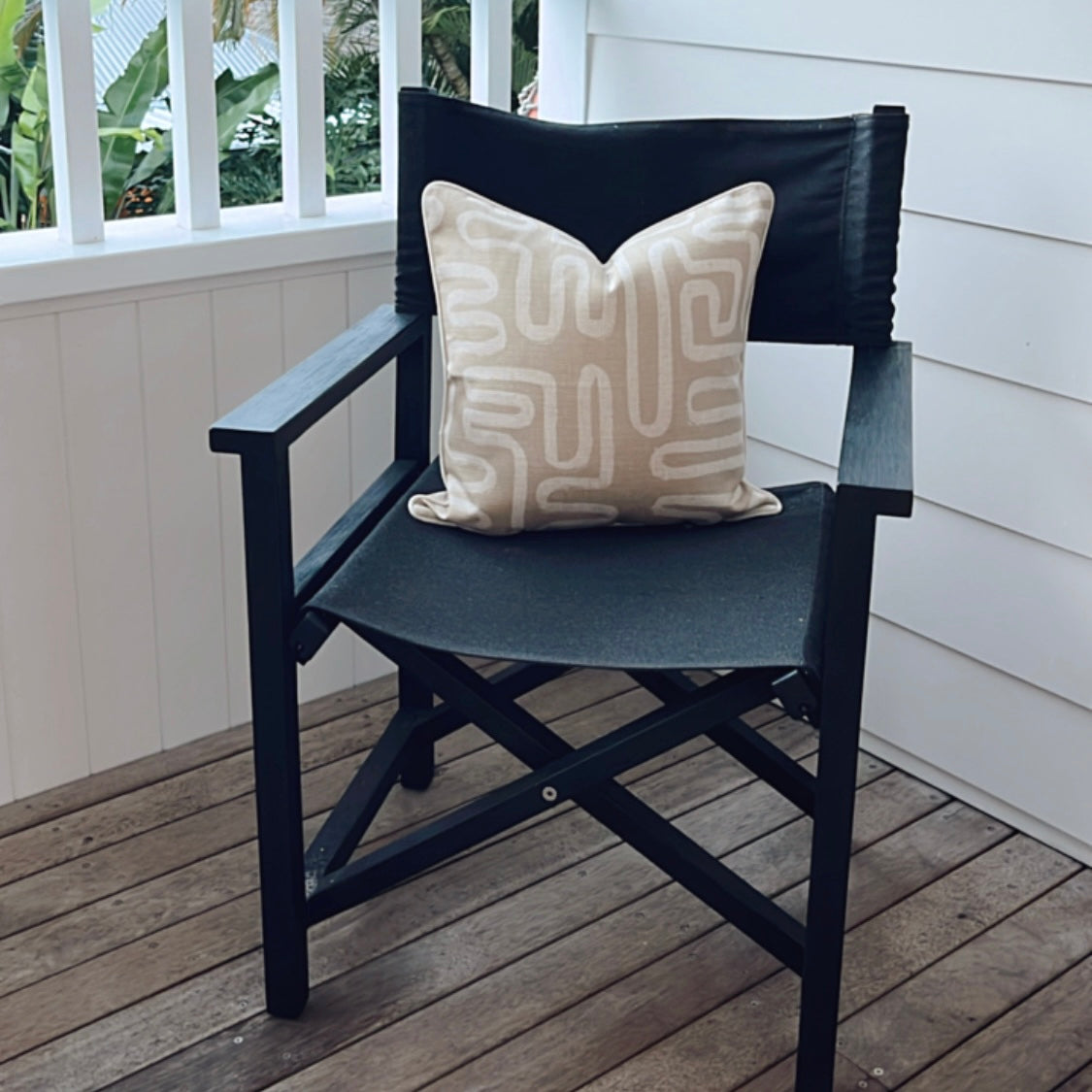 Cushion Cover-With Piping-Maze Taupe-45cm x 45cm-1