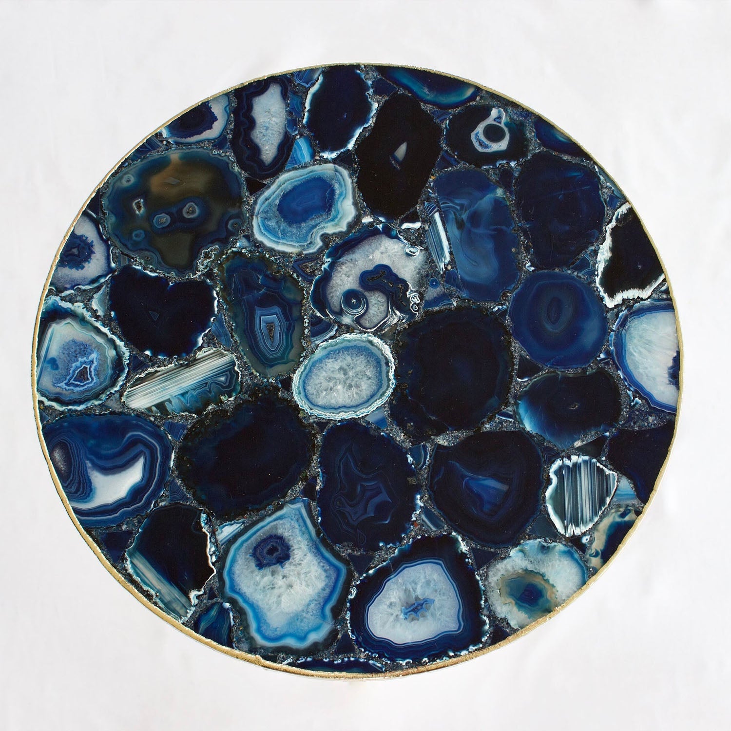 Blue Agate Round Coffee/Side Table-2