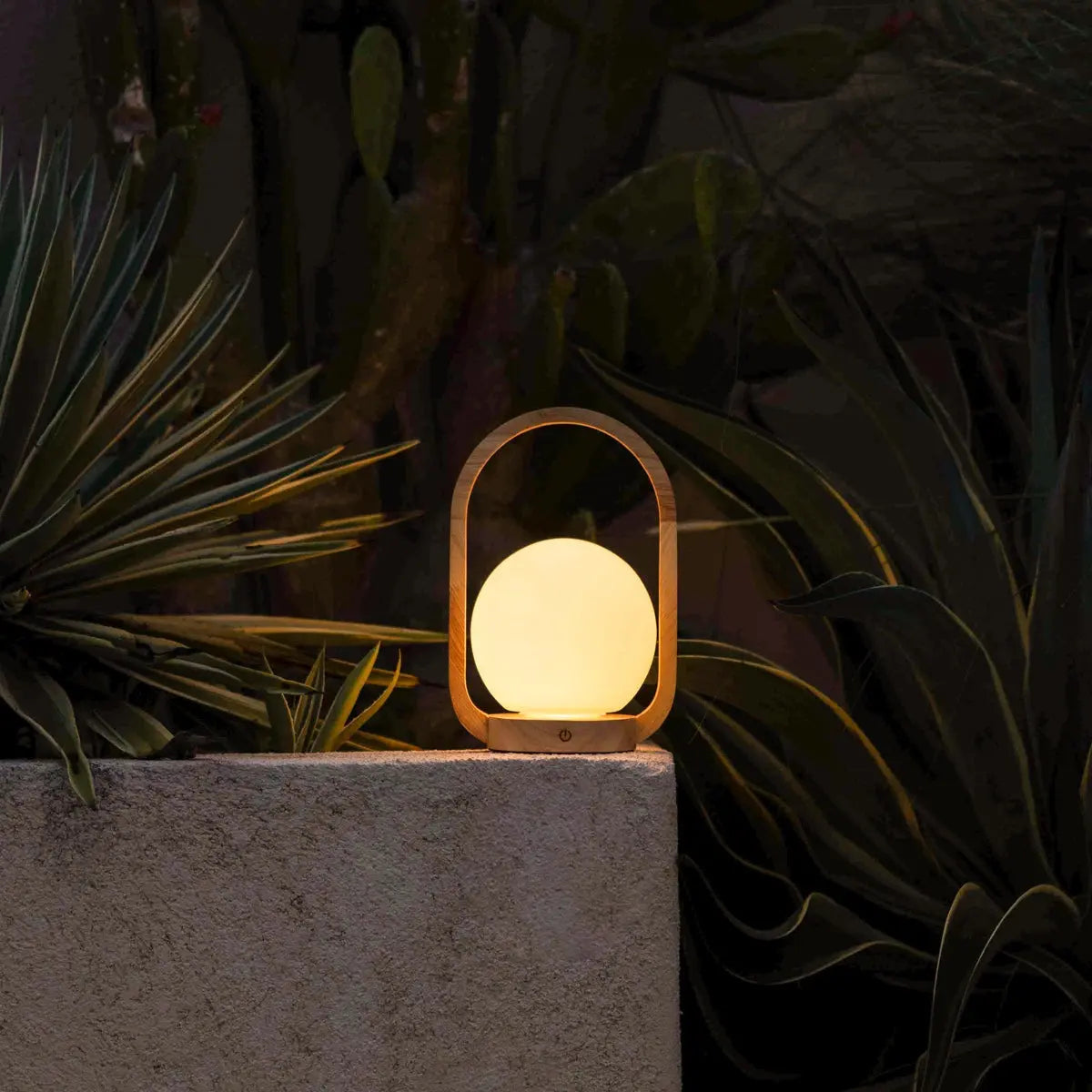 Skye Light Brown Wooden Cordless Lamp | Rechargeable & Dimmable Design-2