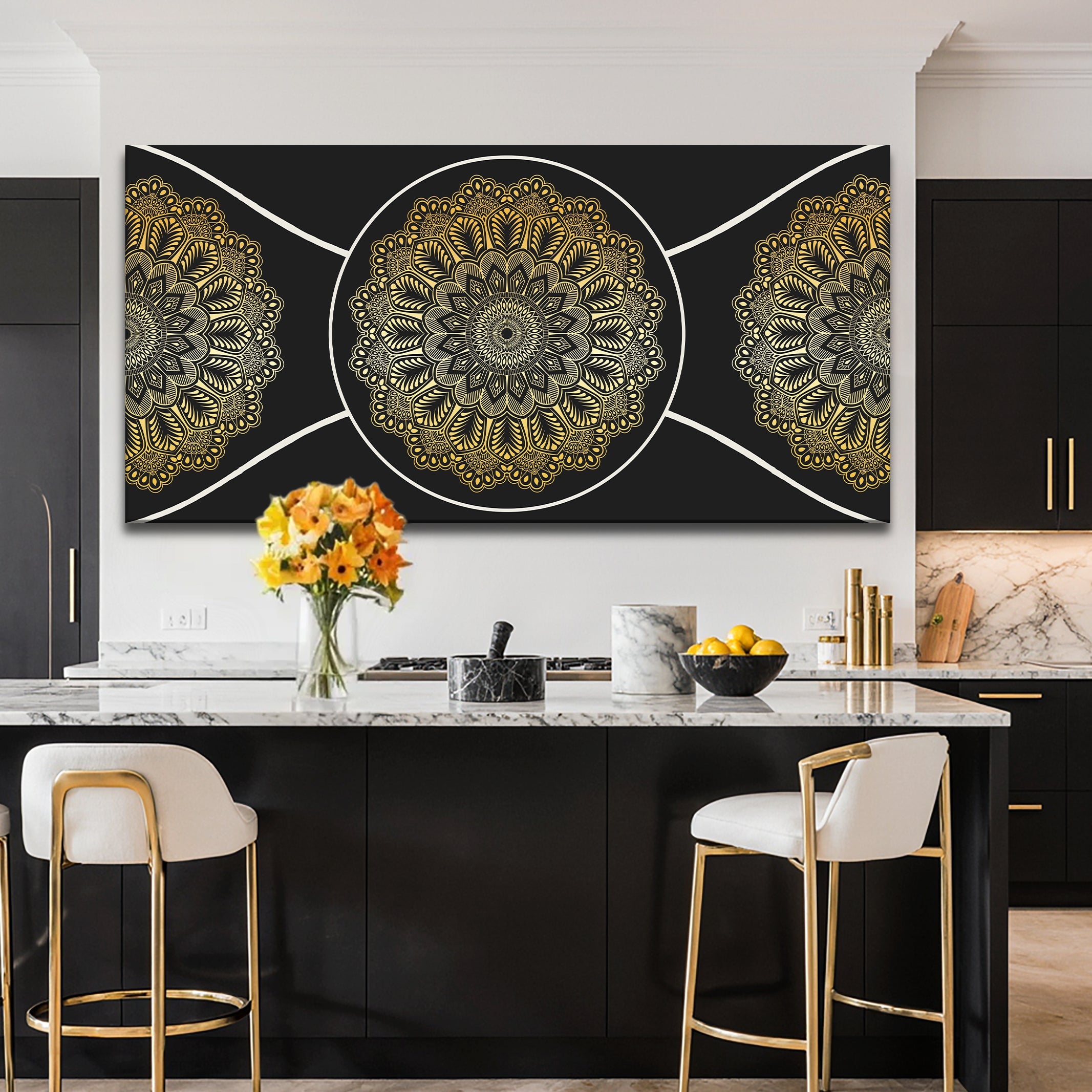 Gold Sacred Geometry Wall Art