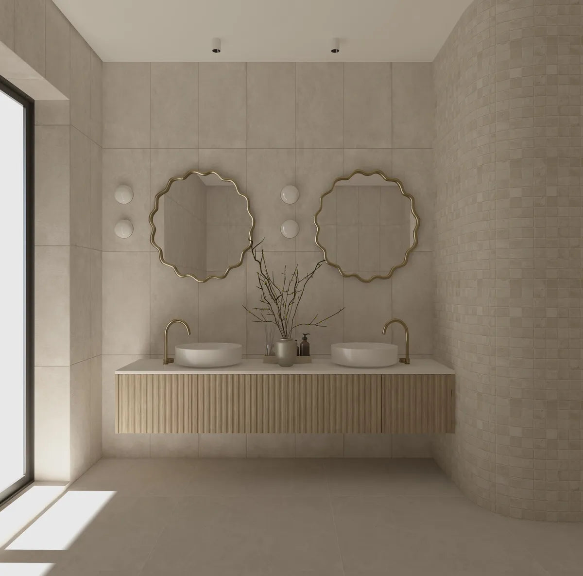 Orlando American Style Irregular Mirror - Unique Wall Mirror | Alpken