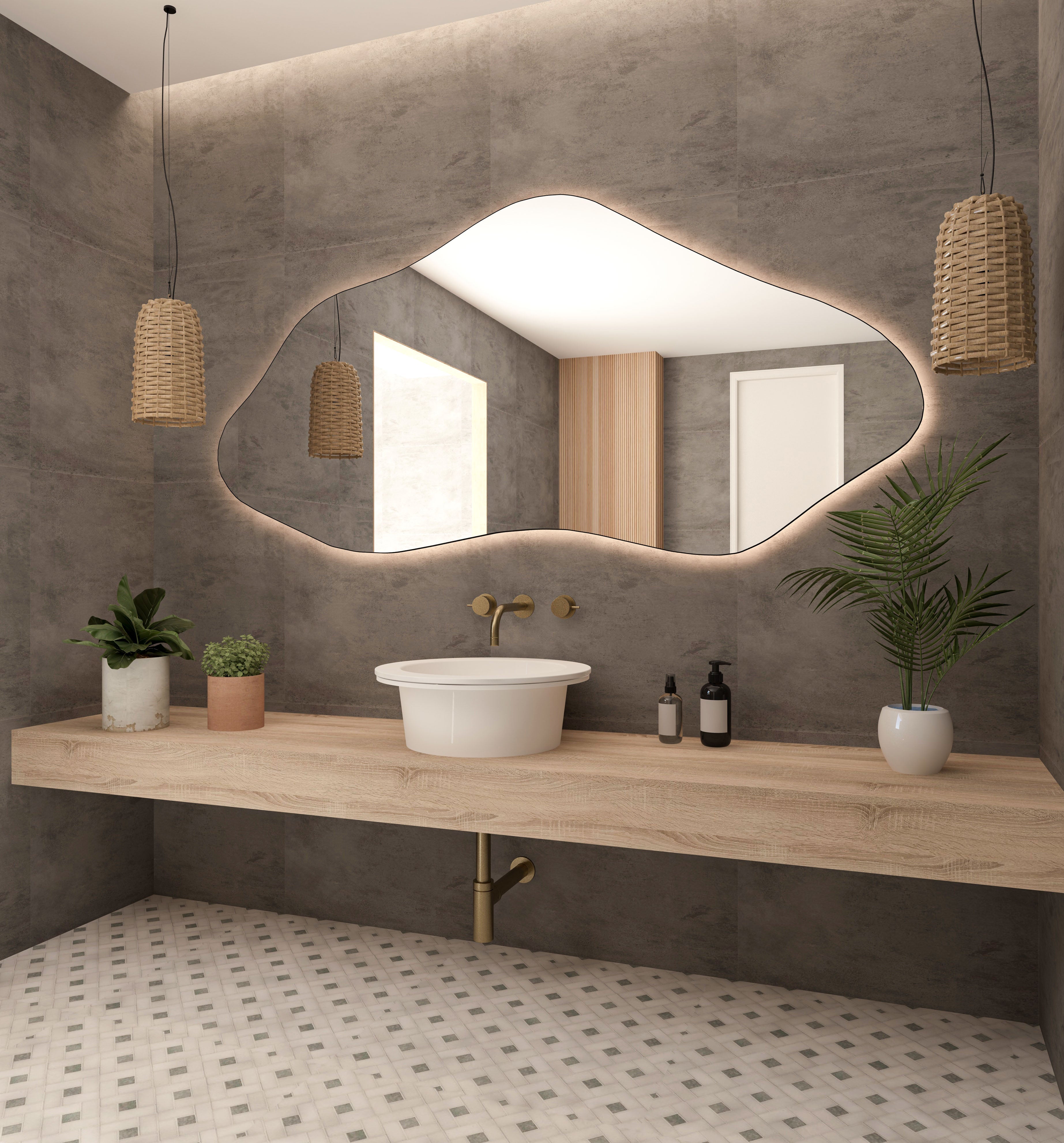 Bilbao Bathroom Mirror - Asymmetrical Irregular Wall Mirror