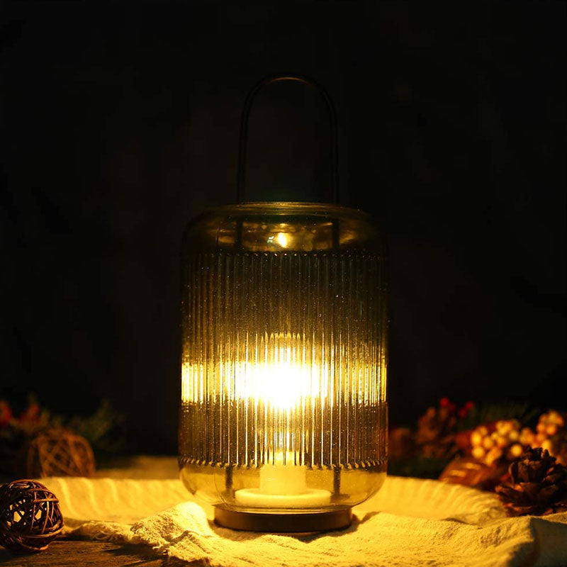 11.5''H Battery Powered Table Lamp (Amber-Green)-4