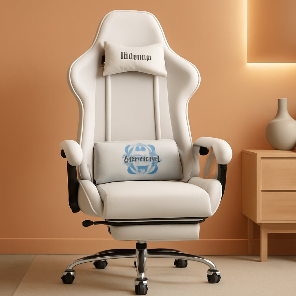 Ergonomic Gaming Chair With Footrest And Lumbar Support