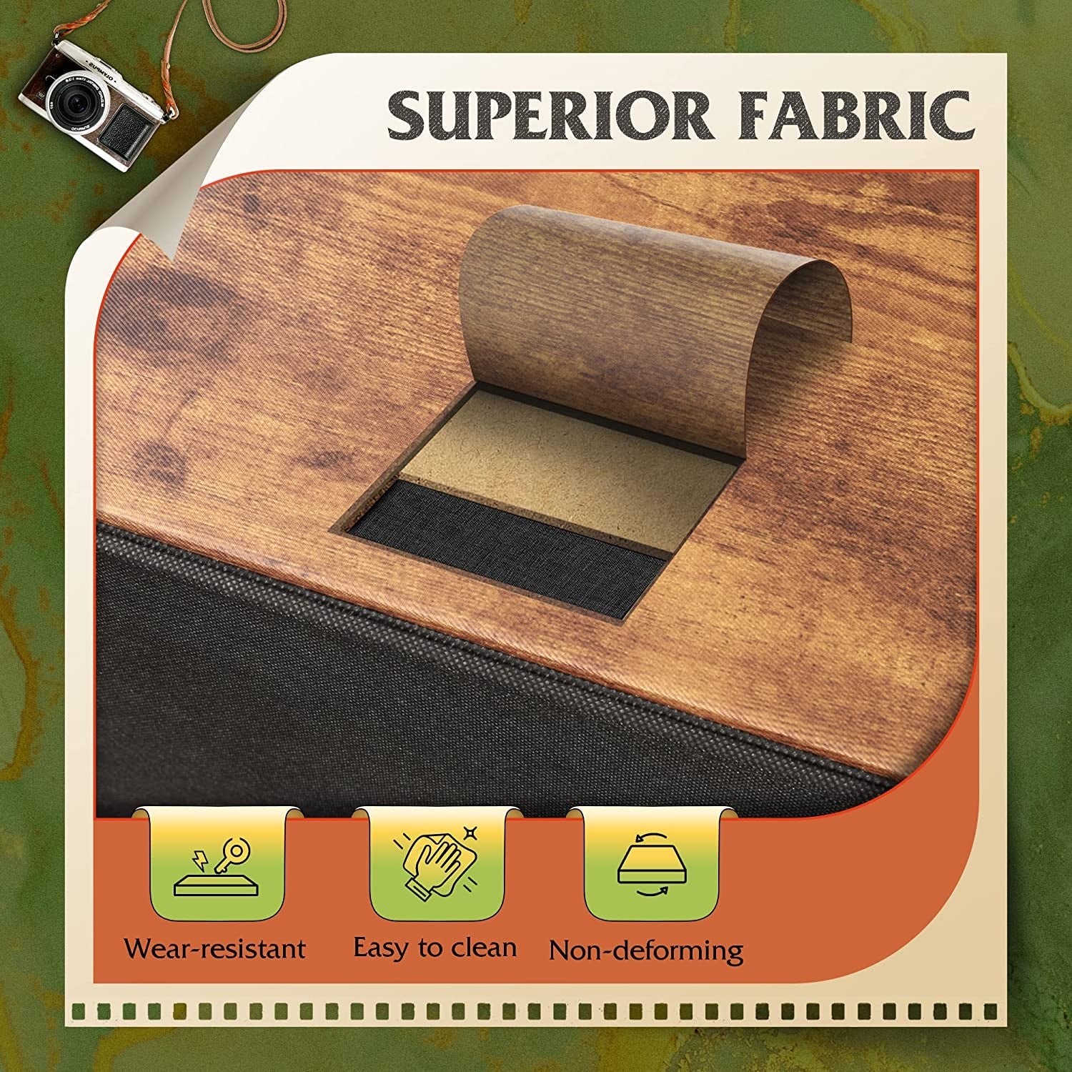 8 Drawer Fabric Storage Tower Rustic Brown For Bedroom