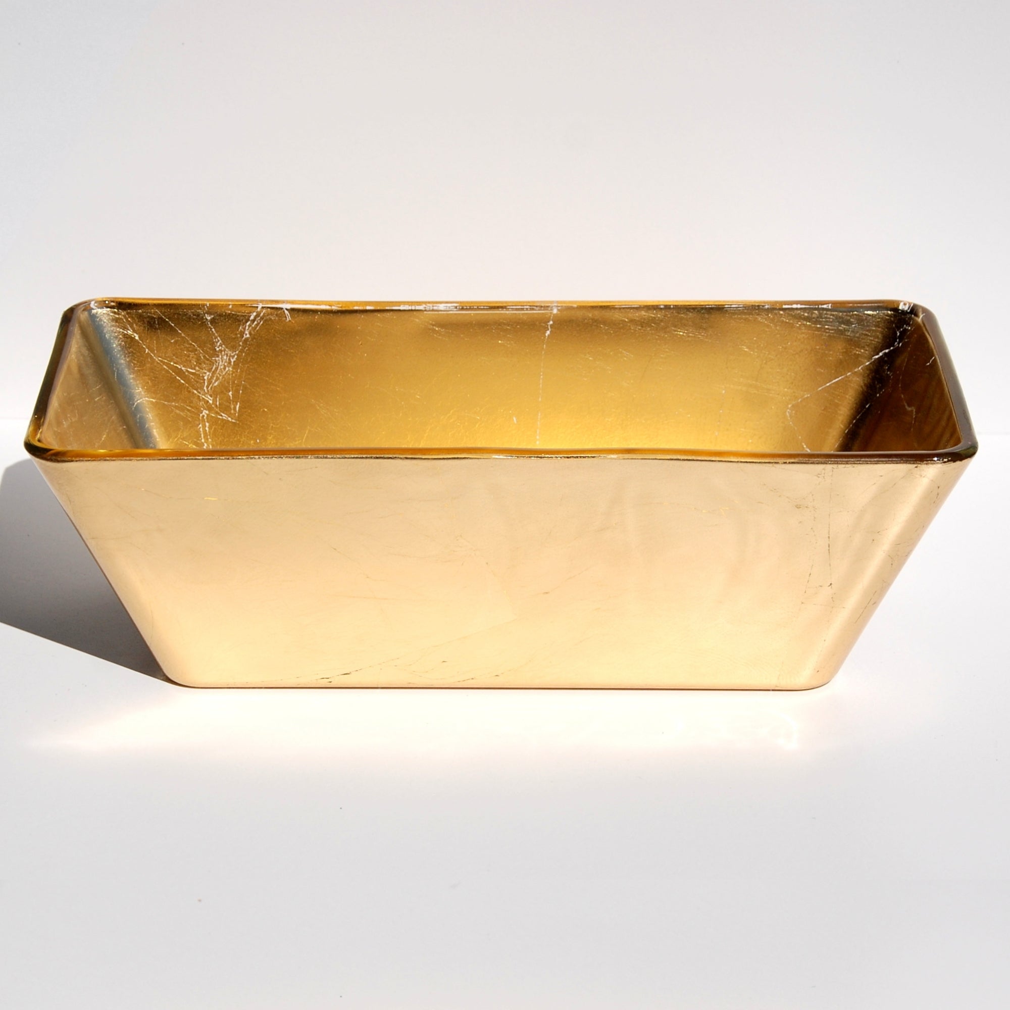 Greek Gold Gilded 13" Rectangular Bowl-1