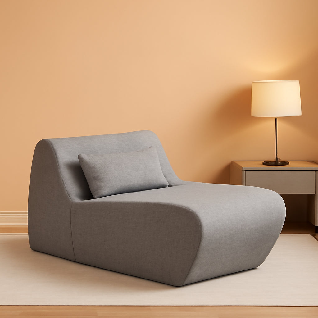 Zero Gravity Chaise Lounger Ergonomic Foam Support Grey