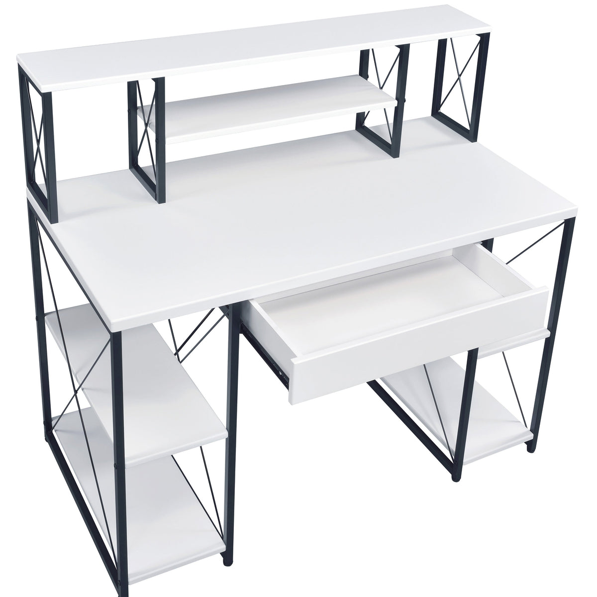 White and Black Recording Studio Desk