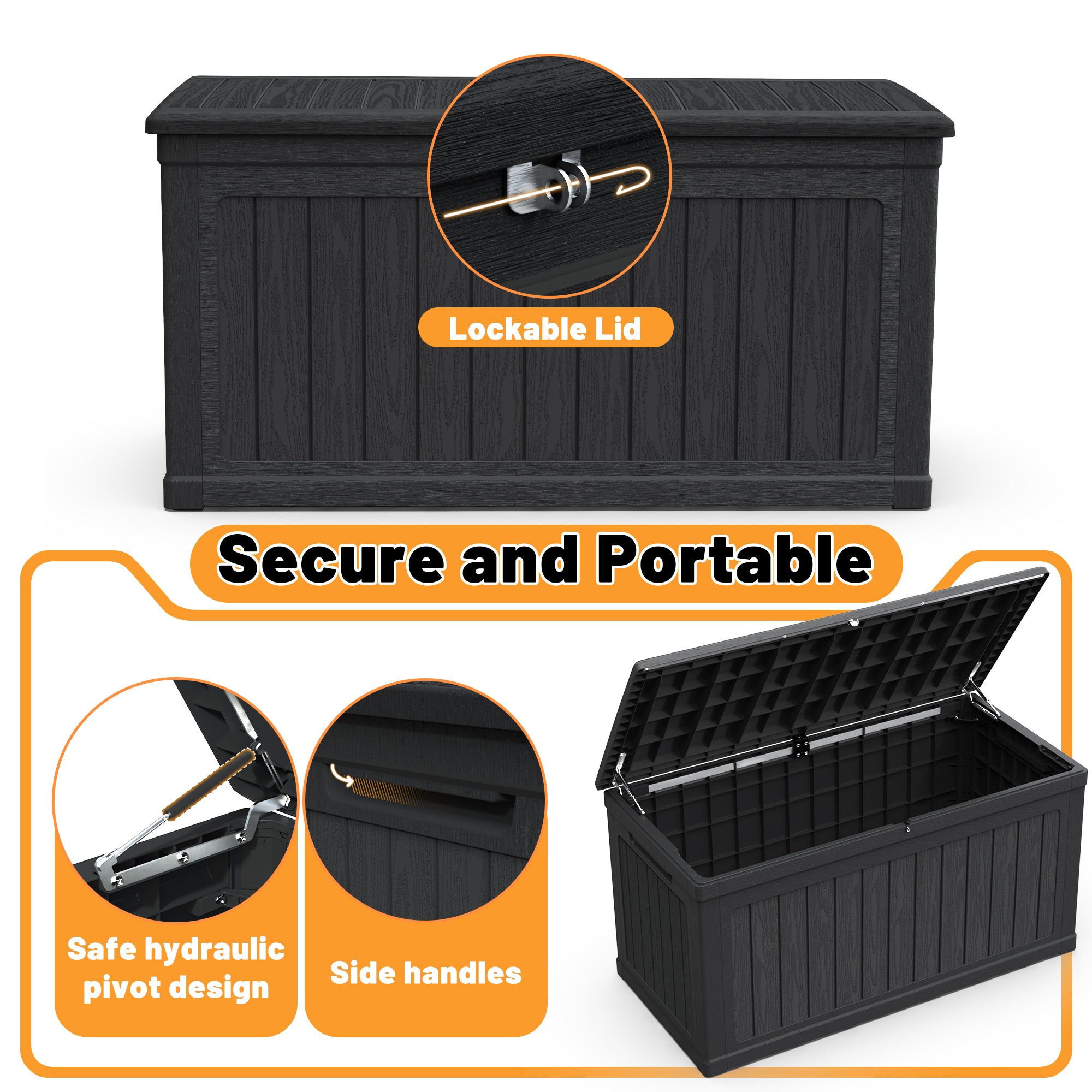 230 Gallon Large Outdoor Storage XXL Deck Box