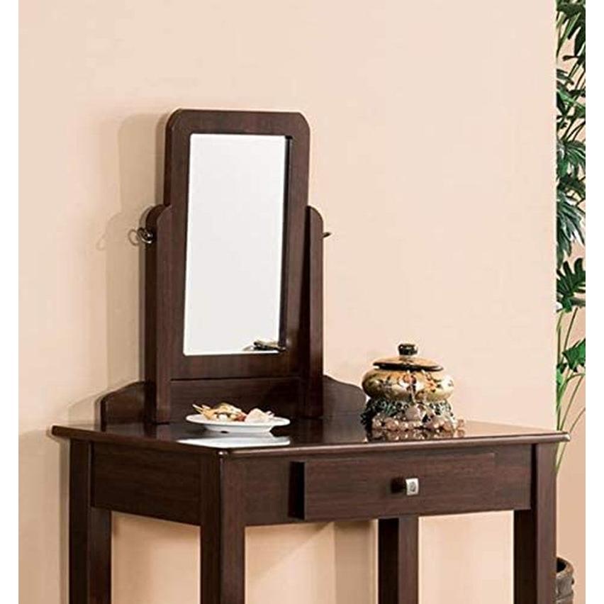 Espresso Transitional Vanity Set With Mirror For Home Use