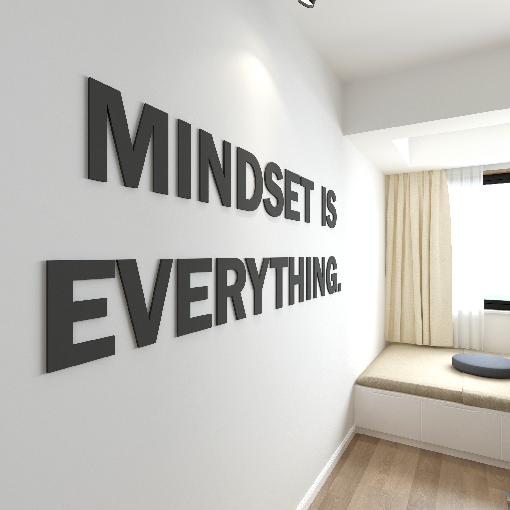 Mindset is Everything Wall Decor 3D-1