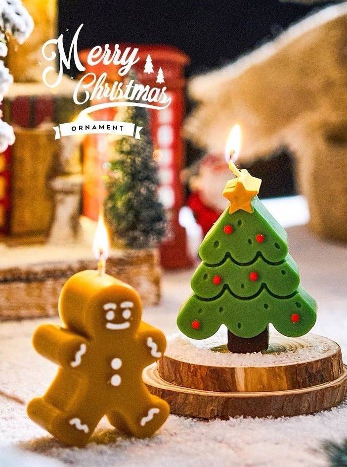 4 Pcs - Christmas Figures Decorative Soy Wax Candles ( $12.5 Each ) - Christmas Ornament-1