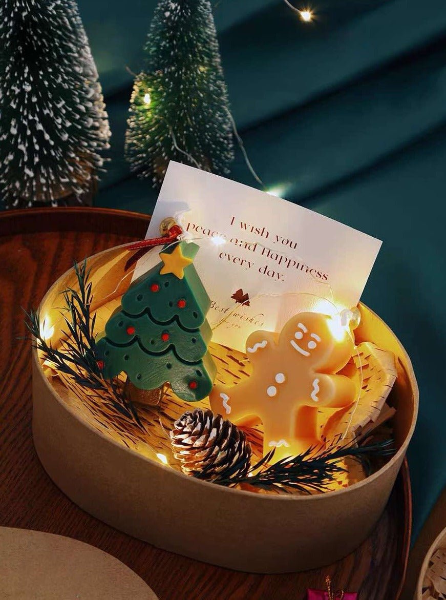 4 Pcs - Christmas Figures Decorative Soy Wax Candles ( $12.5 Each ) - Christmas Ornament-4