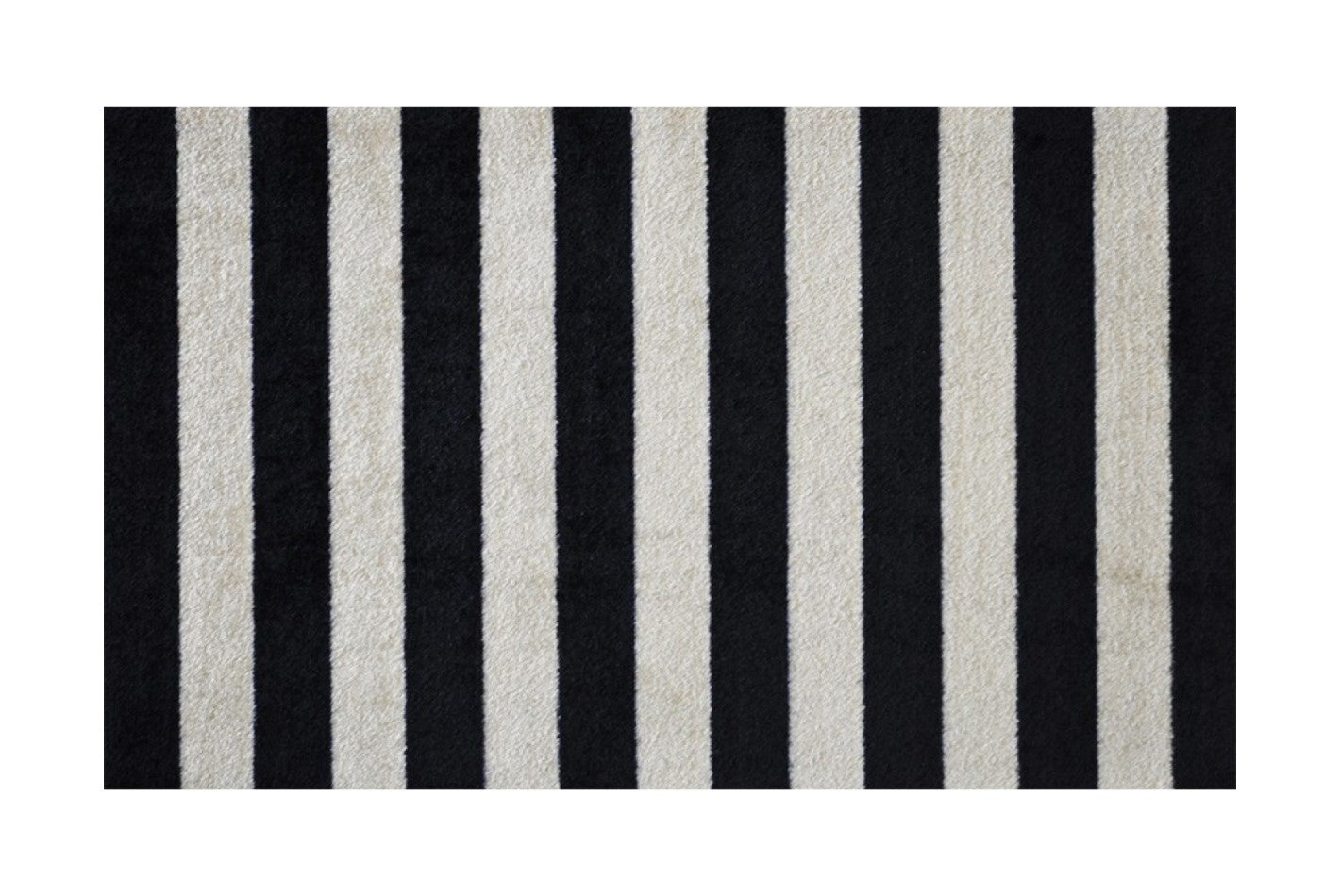 2' X 4' Black and Tan Wide Stripe Washable Floor Mat-1