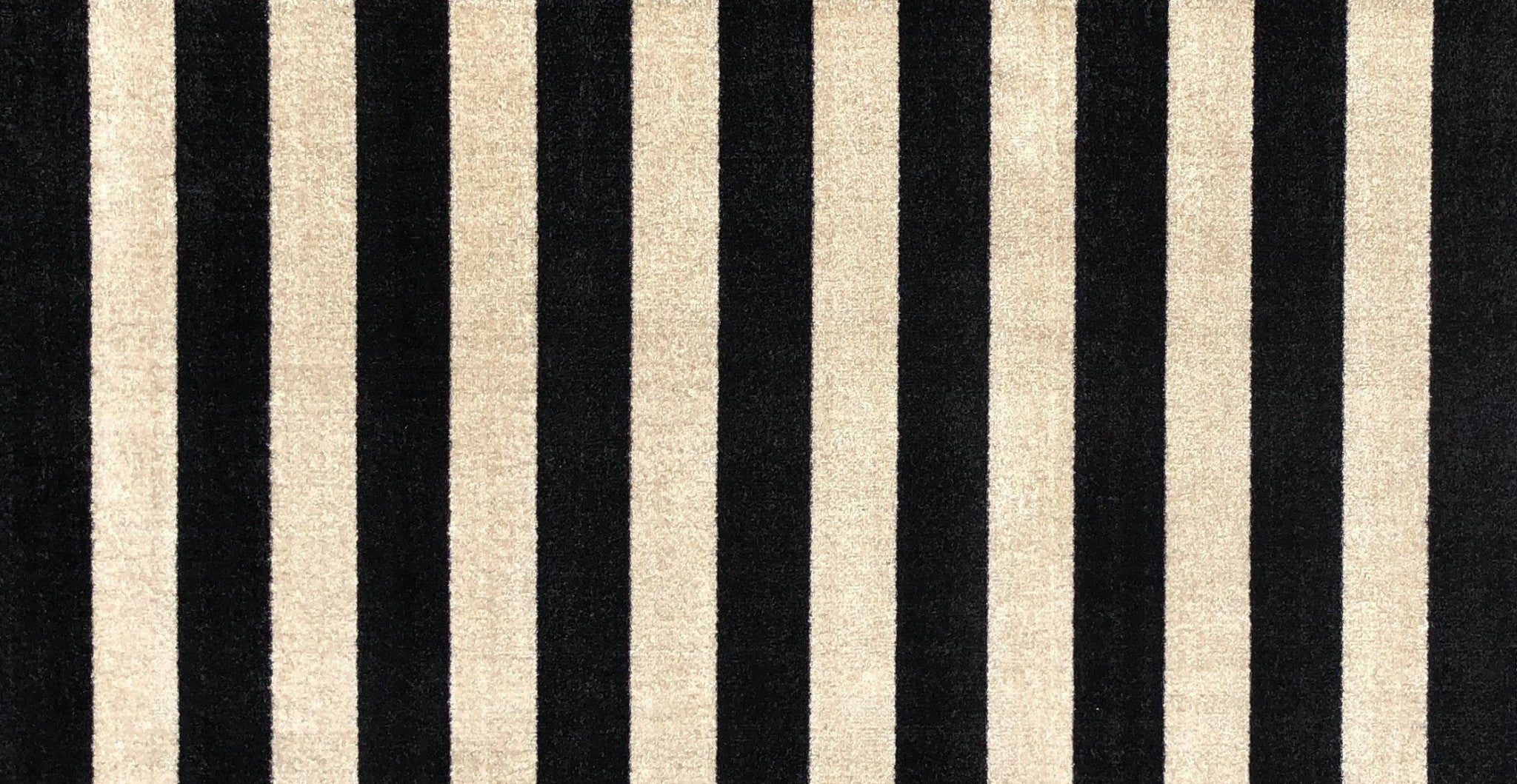 2' X 4' Black and Tan Wide Stripe Washable Floor Mat-3