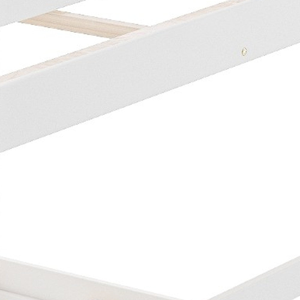 Pastel White Full Over Full Dual Ladder Bunk Bed-6