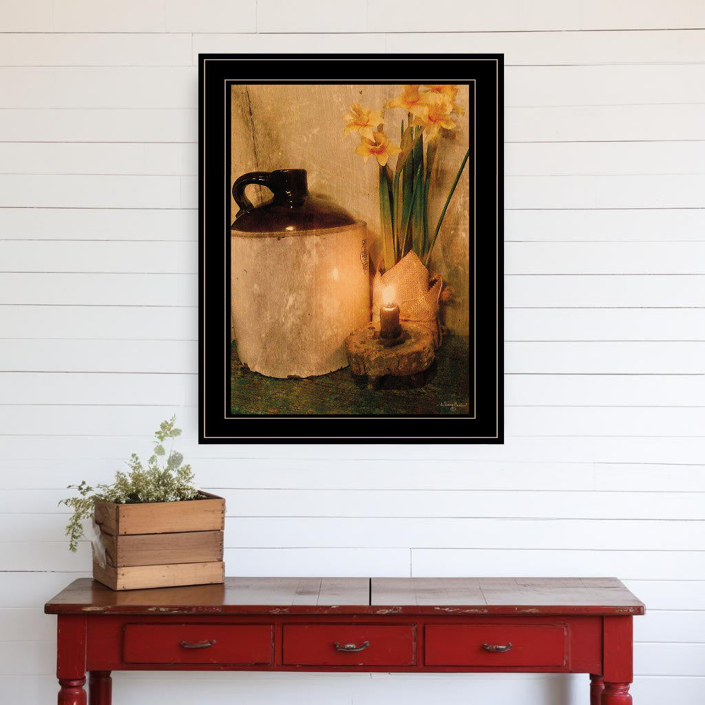 Daffodils 2 Black Framed Print Wall Art-0