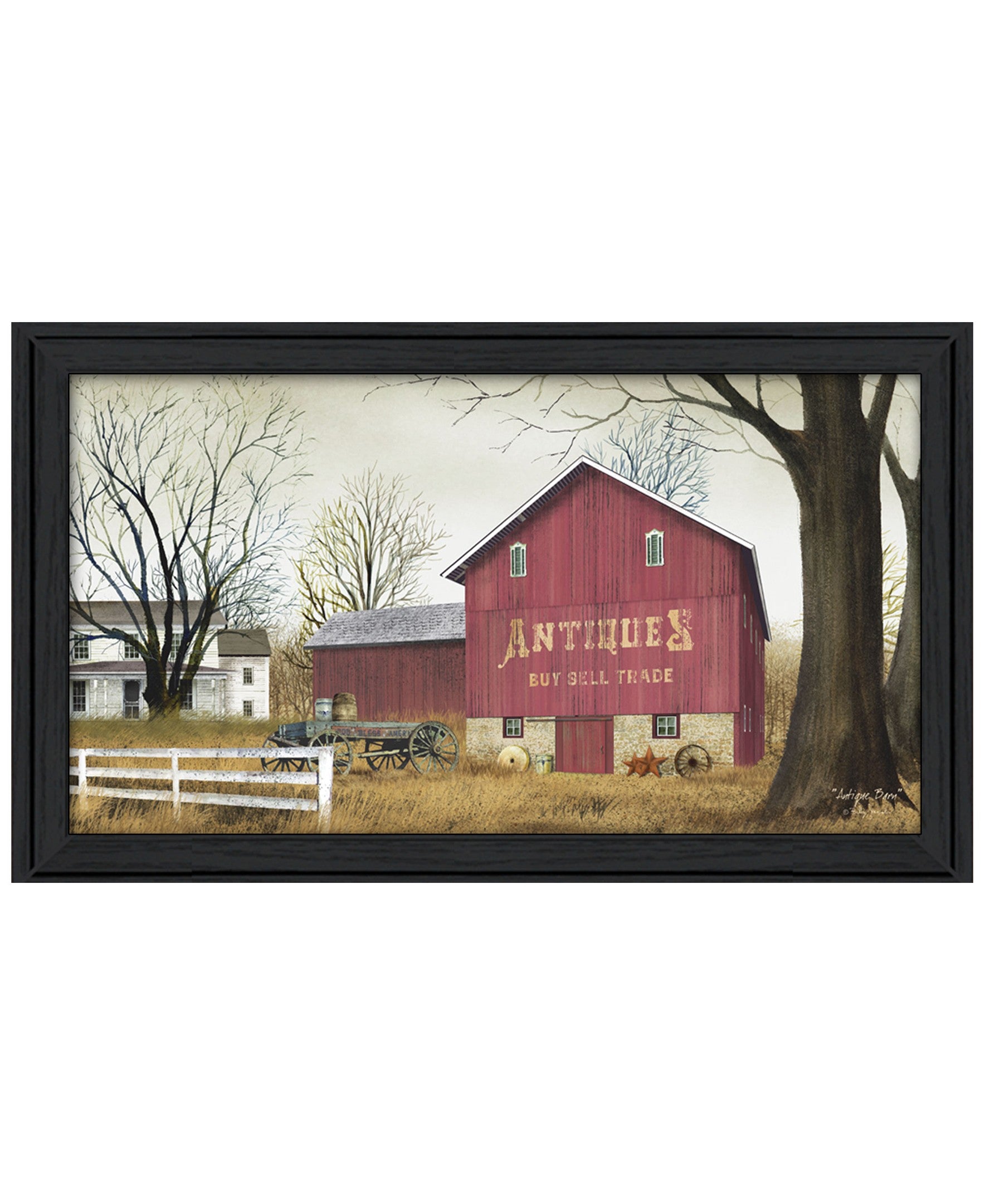 Antique Barn 7 Black Framed Print Wall Art-1