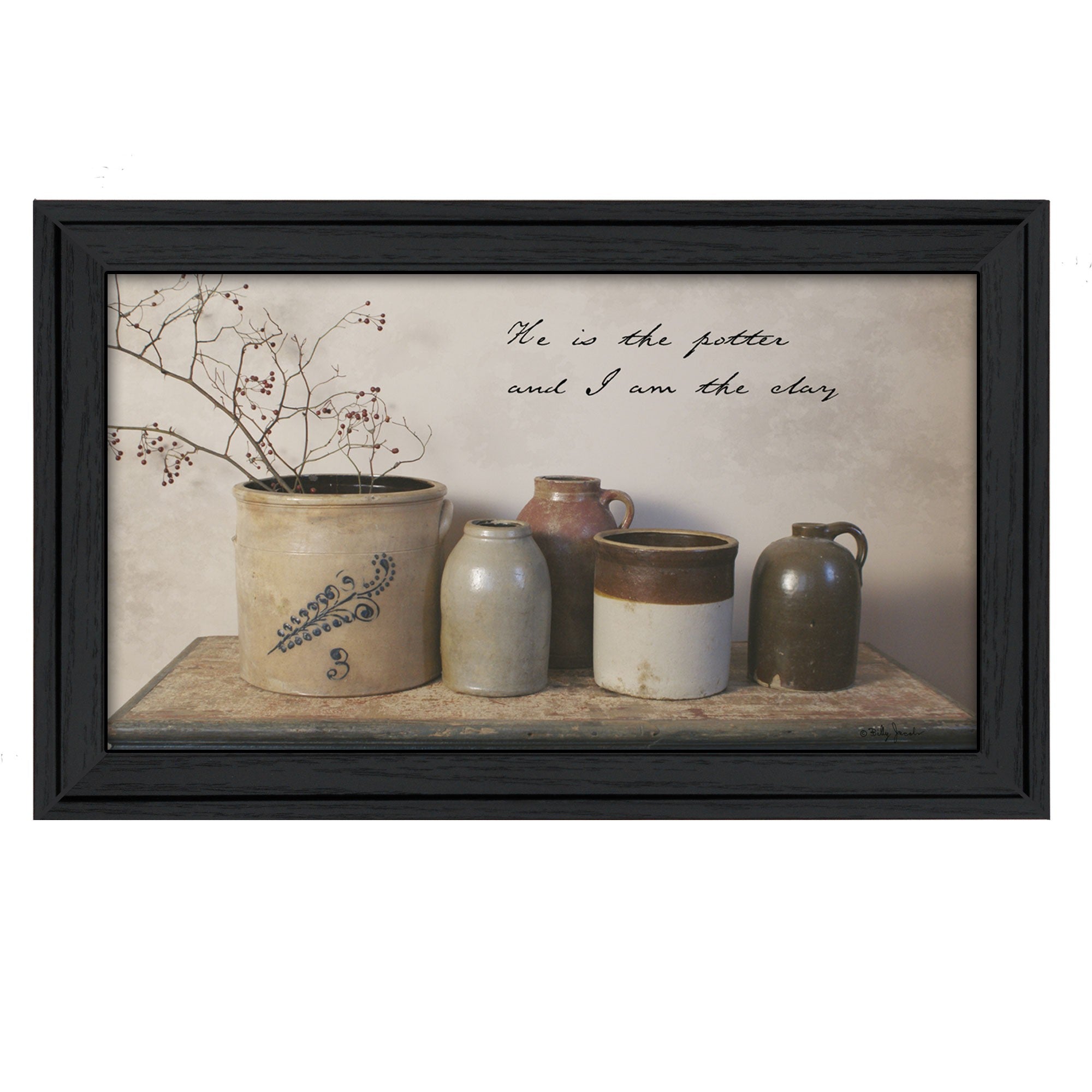 He is the Potter 4 Black Framed Print Wall Art-1