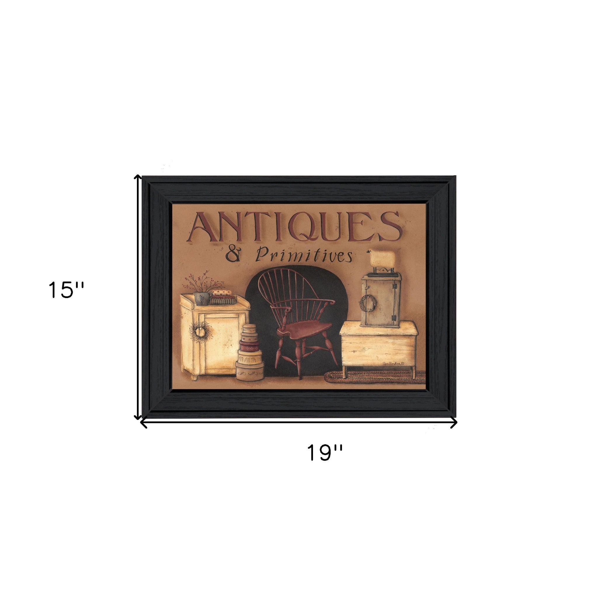 Antiques and Primitives Black Framed Print Wall Art-4