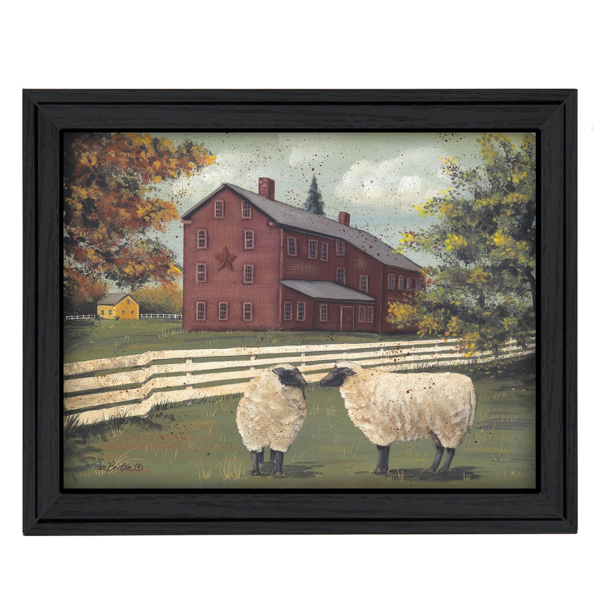 Hancock Sheep 1 Black Framed Print Wall Art-1