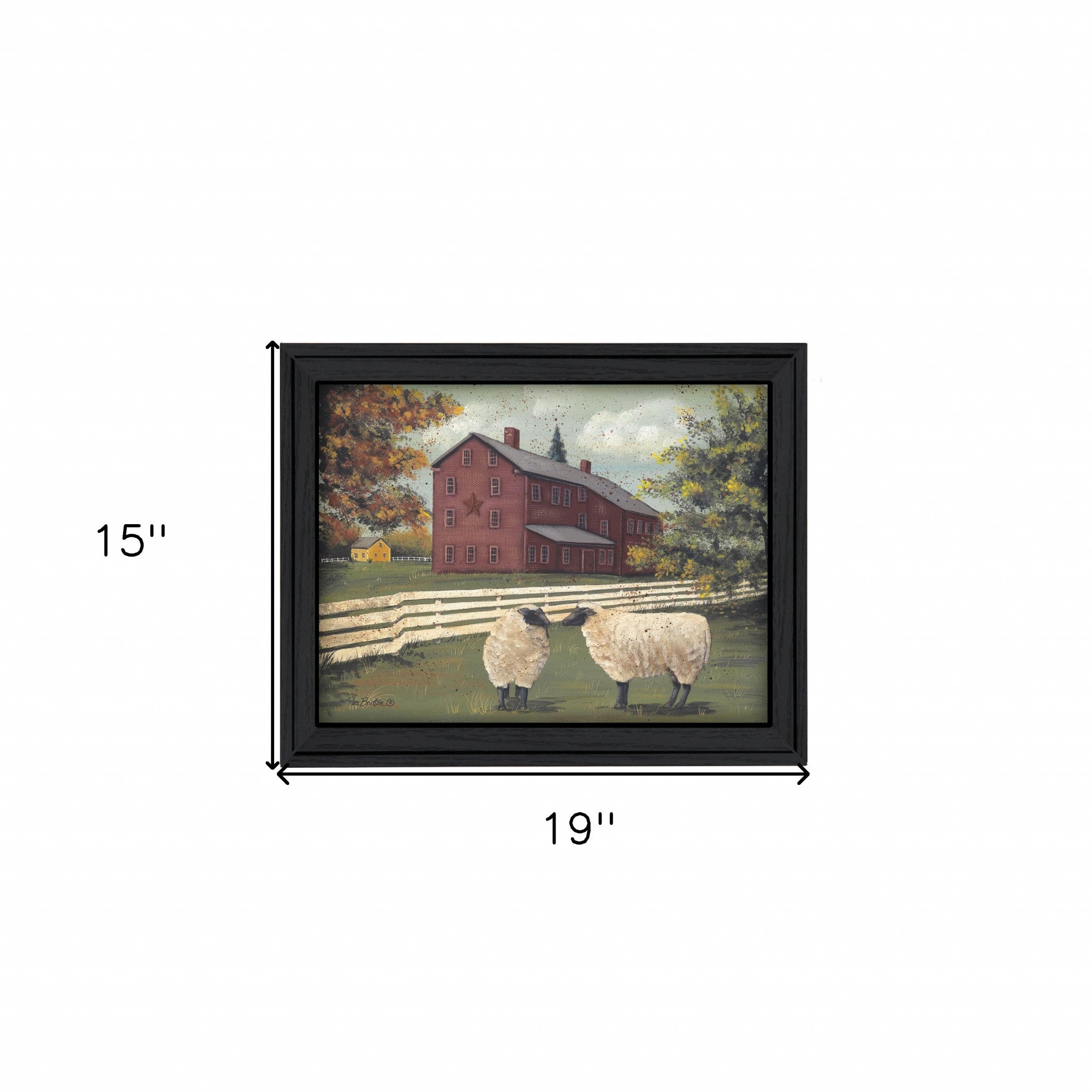 Hancock Sheep 1 Black Framed Print Wall Art-4