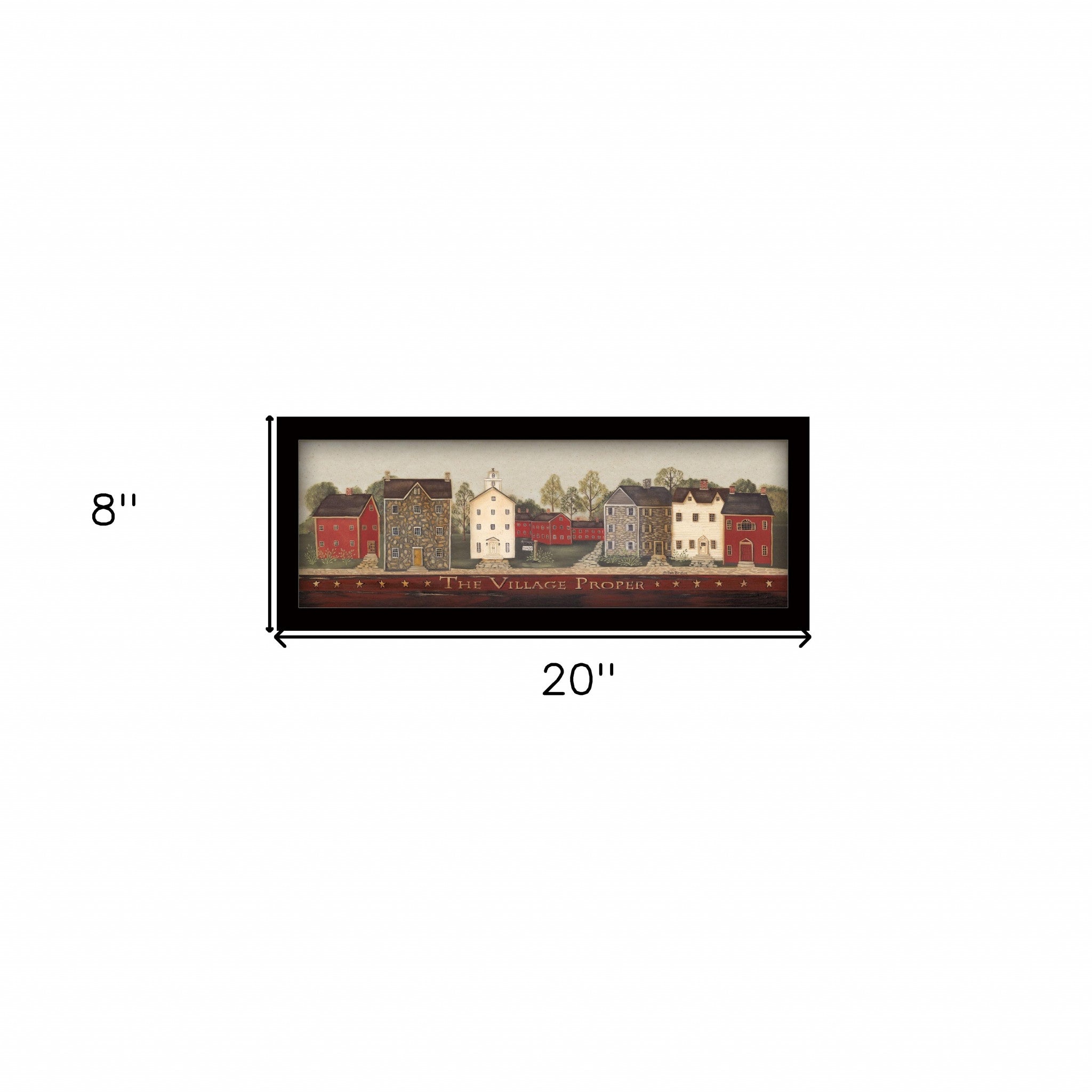 The Village Proper Black Framed Print Wall Art-4