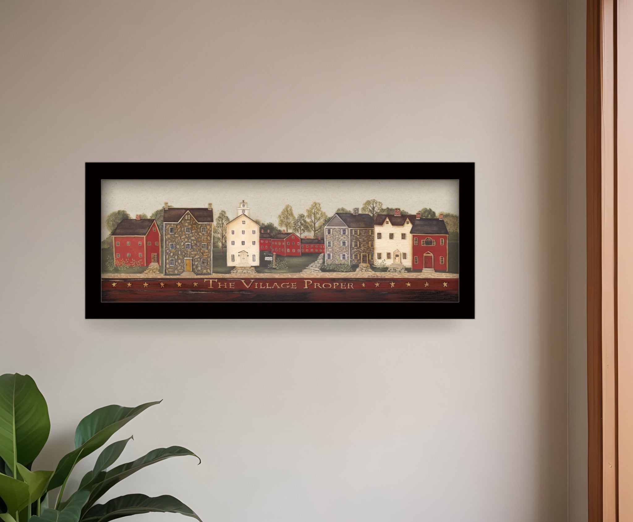 The Village Proper Black Framed Print Wall Art-0