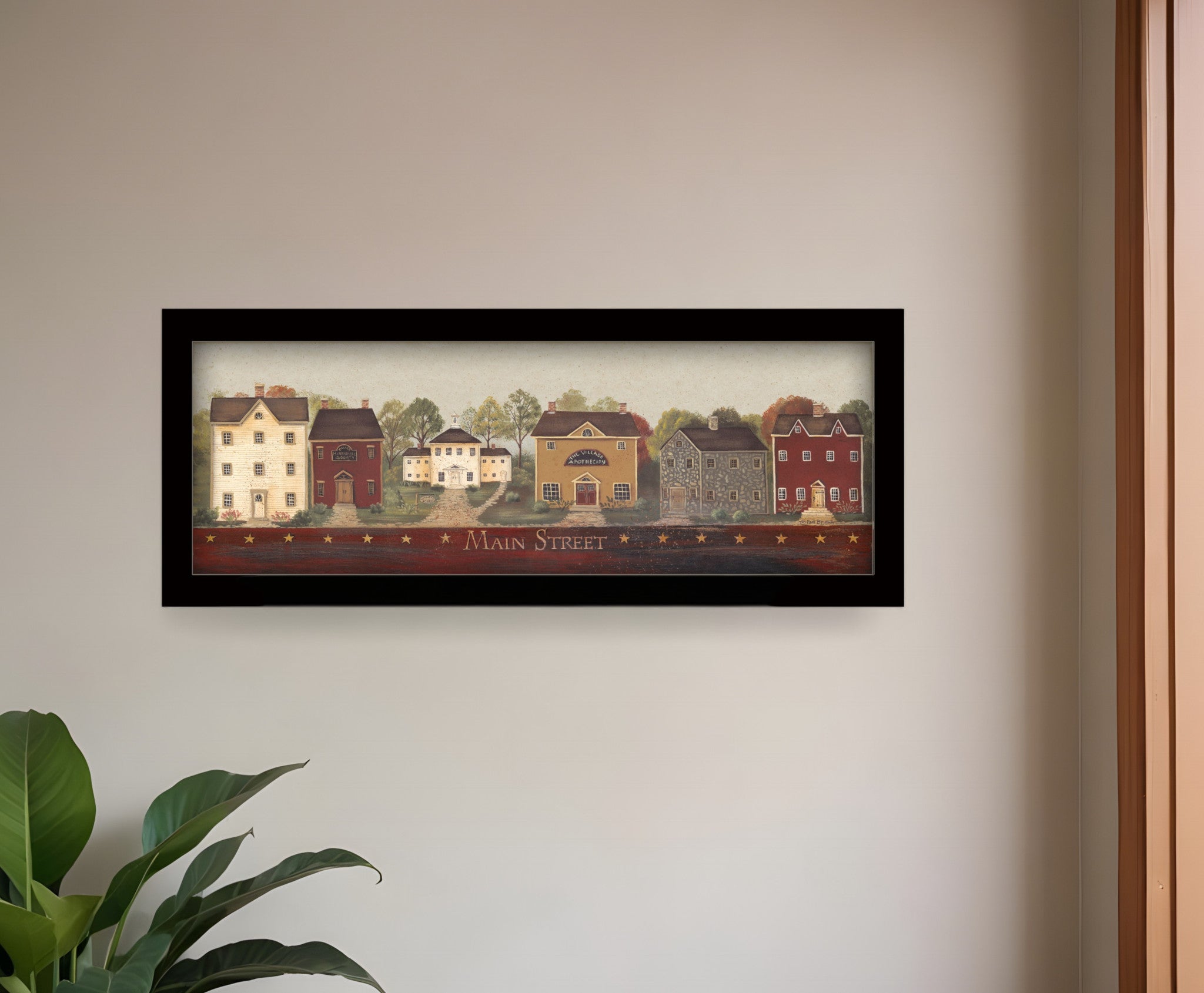 Main Street 1 Black Framed Print Wall Art-0