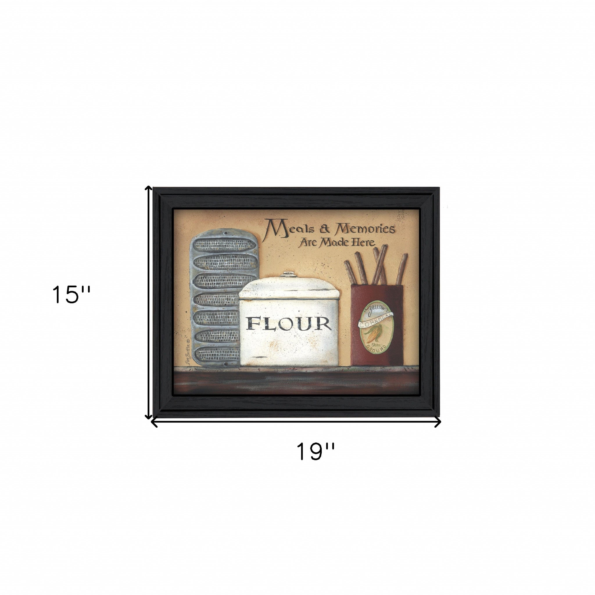 Meals and Memories Black Framed Print Wall Art-4