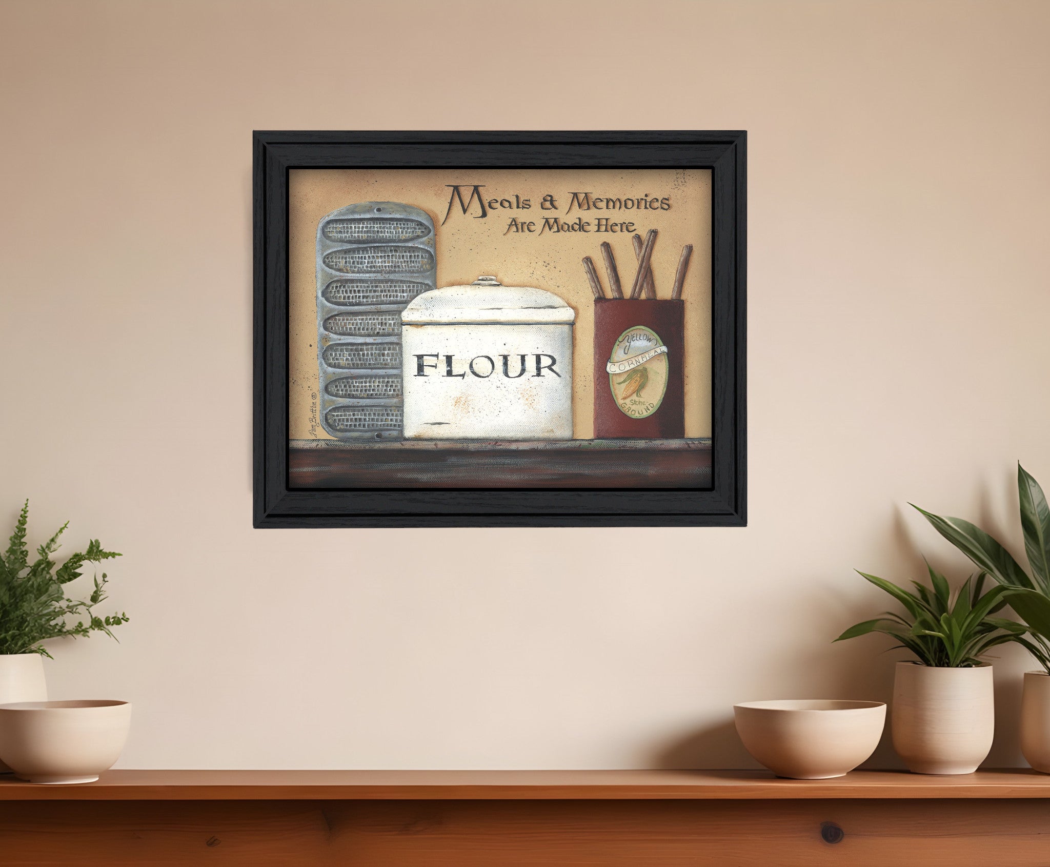 Meals and Memories Black Framed Print Wall Art-0