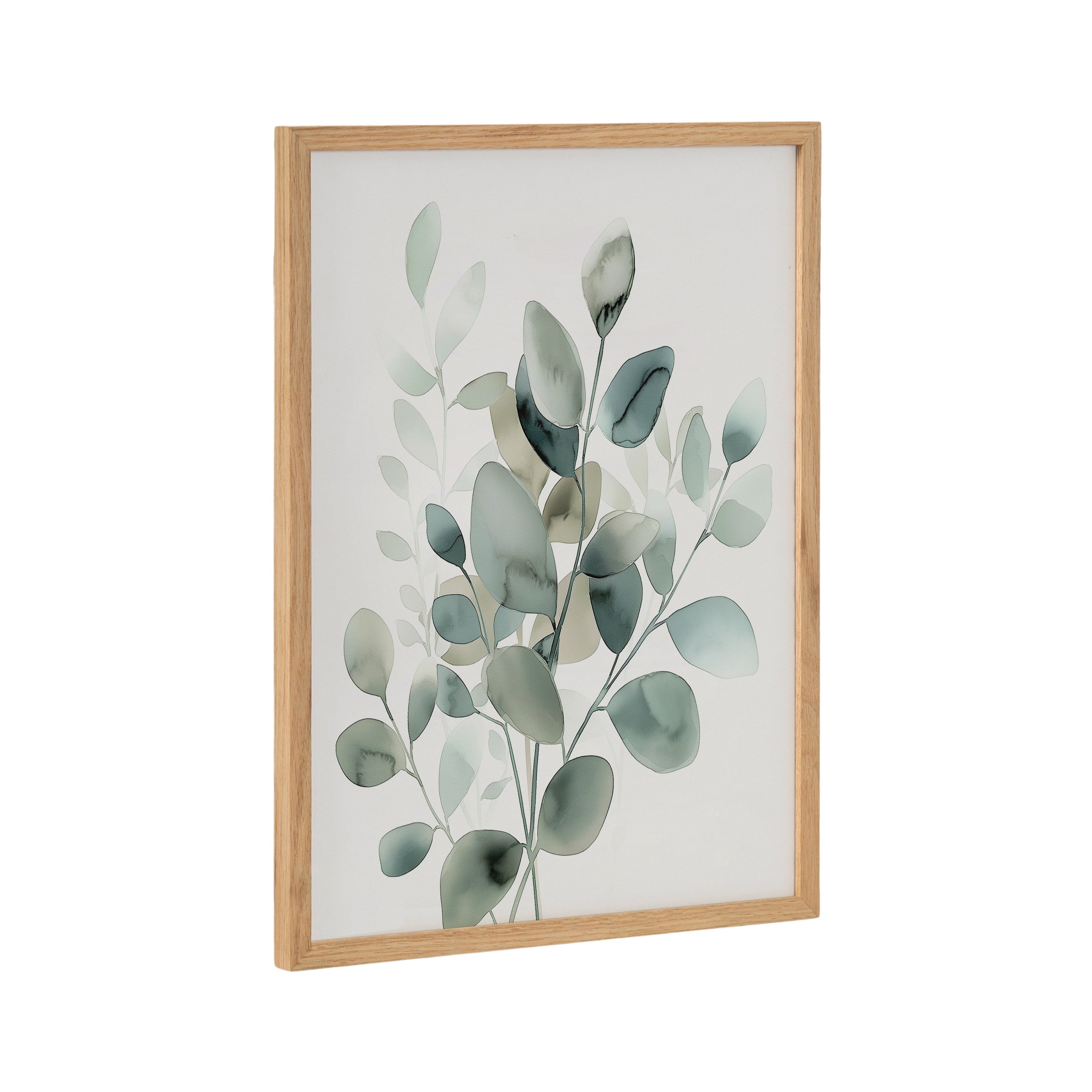 Gallery Modern Minimalist Botanical Watercolor in Muted Teal Print by The Creative Bunch Studio