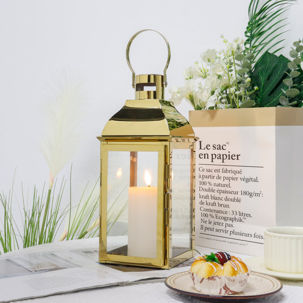 12.5" H Stainless Steel Decorative Candle Lanterns-1