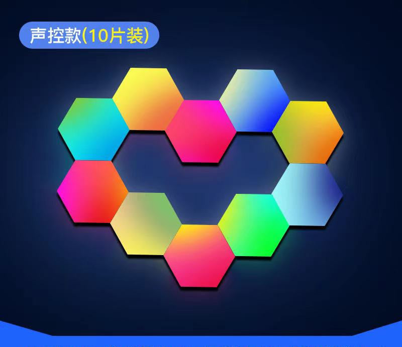 Wireless Smart Phone Controlled LED Modular Honeycomb Light - DIY Hexagonal Quantum Light for iOS & Android-4