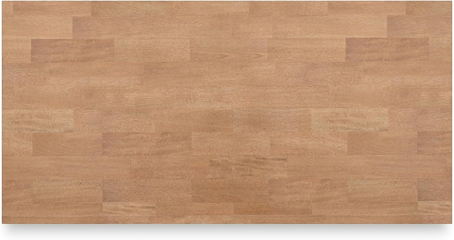 Farmhouse Counter Height Dining Table 3 Shelves Light Brown