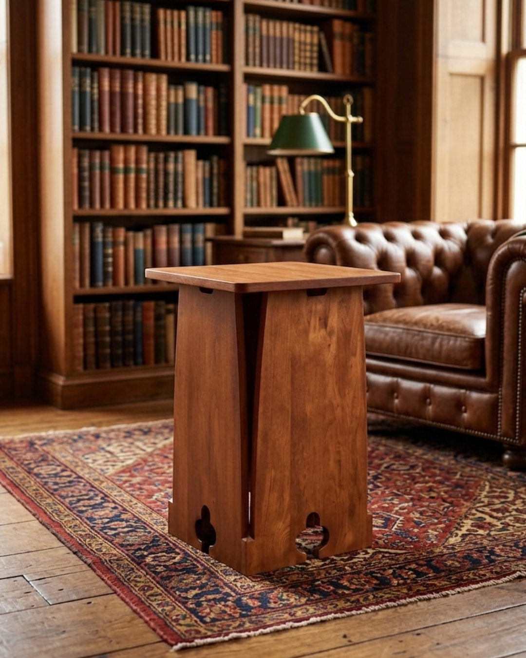 Mission Oak Tabouret Side Table -Michael's Cherry (MC1)