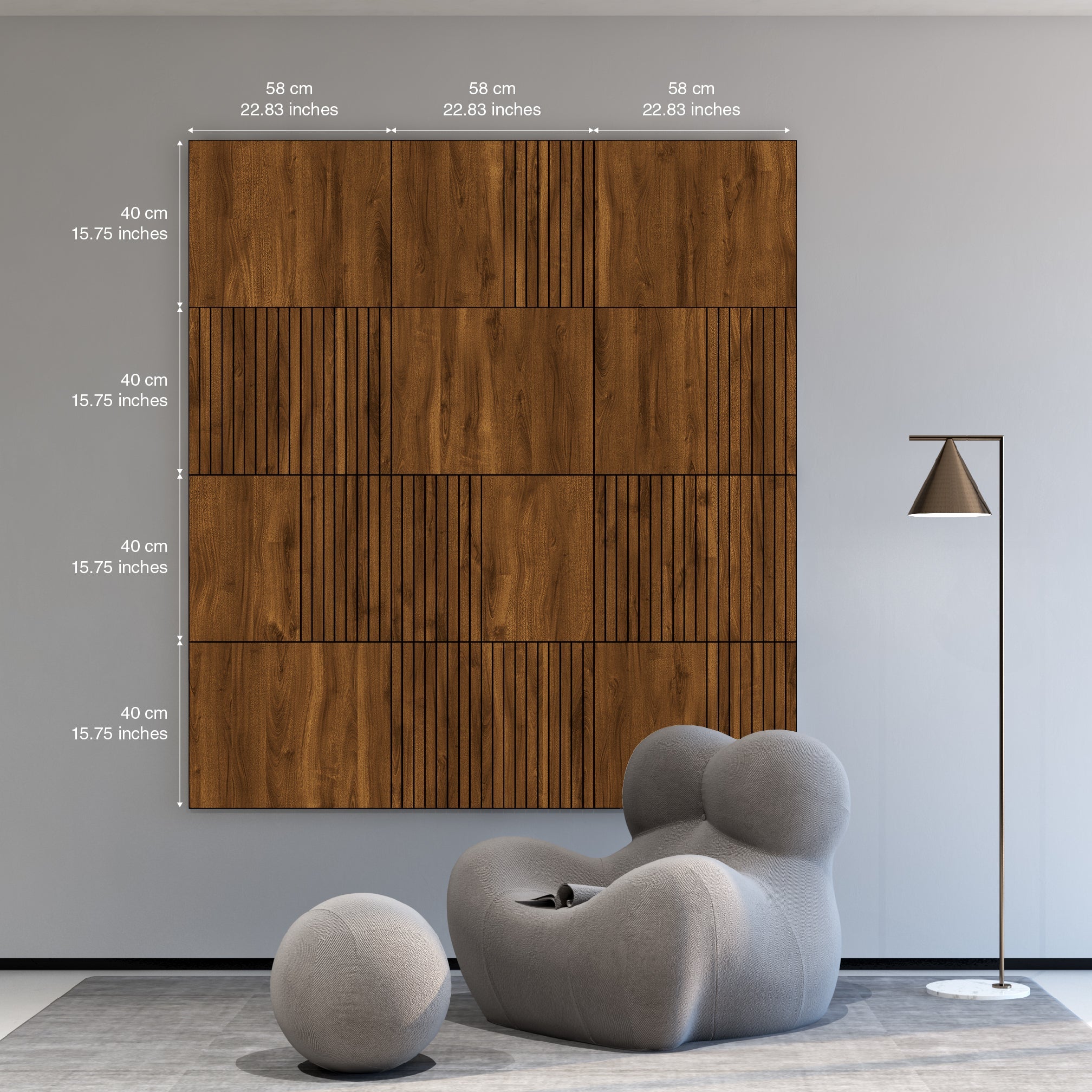 Dark Wood 3D Wall Panels-2