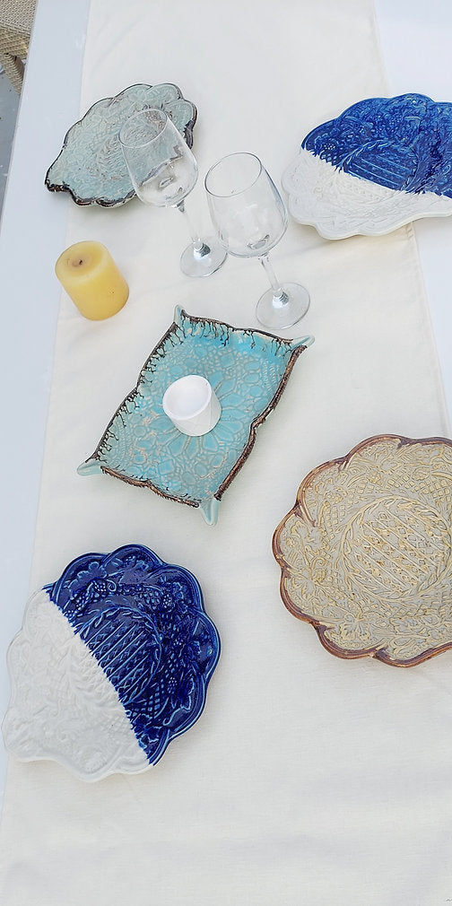 Natural Linen Table Runner | Off-White | Textured Weave | 92-305cm-4