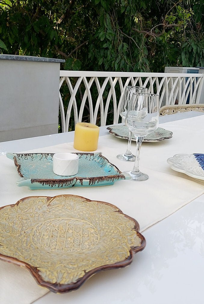 Natural Linen Table Runner | Off-White | Textured Weave | 92-305cm-3